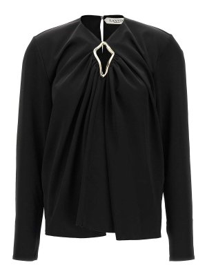 LANVIN: blouses - Metallic detail blouse