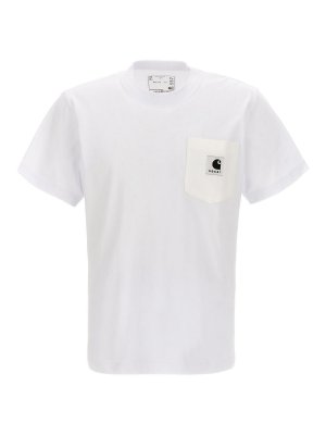 T-shirts Bottega Veneta - Intrecciato pattern white T-shirt -  541638VEXJ09000