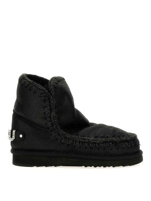 MOU: tronchetti - eskimo 18 rhinestone logo ankle boots