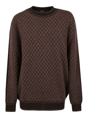 Balmain Brown Mini Monogram Sweatshirt Balmain