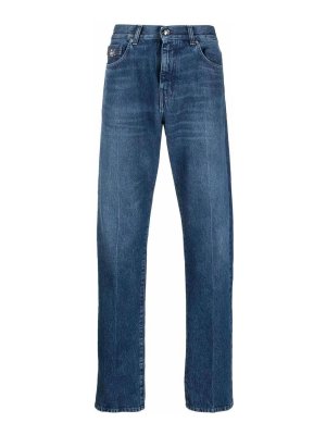 VERSACE: straight leg jeans - `mitchel fit` denim pants