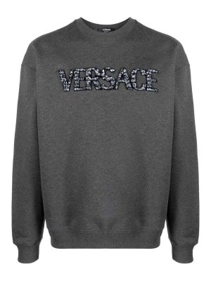 VERSACE: Sweatshirts & Sweaters - `versace embroidery` sweatshirt