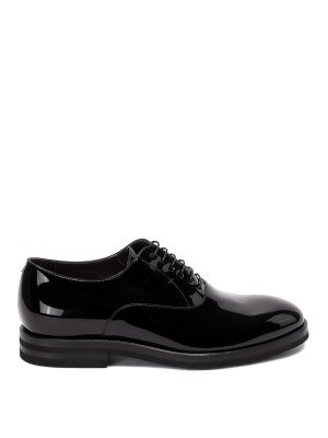 Classic shoes Ermenegildo Zegna - Smooth leather black Derby shoes -  A2606XMTSNER