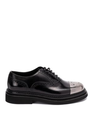 DOLCE & GABBANA: classic shoes - Brushed leather derby shoes