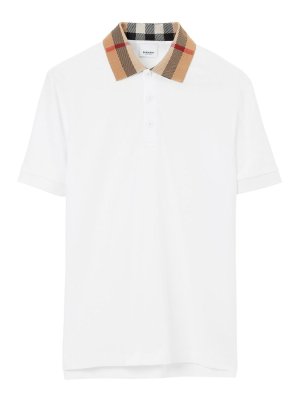 BURBERRY: polo shirts - vintage check print-detail polo shirt