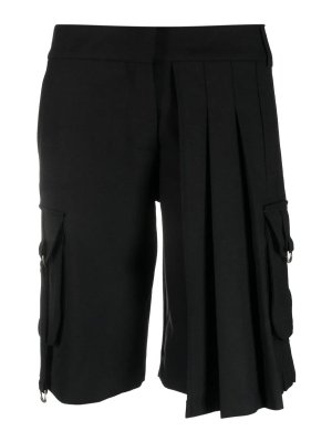 OFF-WHITE: casual trousers - Pleated cargo shorts