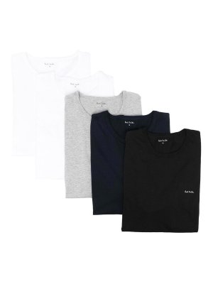 PAUL SMITH: t-shirts - logo-print cotton t-shirt