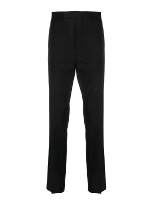 RICK OWENS: Tailored & Formal trousers - off-centre tapered-leg trousers