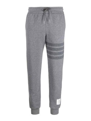 THOM BROWNE: tracksuit bottoms - knitted side-stripe track pants