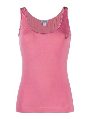 BLUMARINE: Tops & Tank tops - y2k studded logo sleeveless top