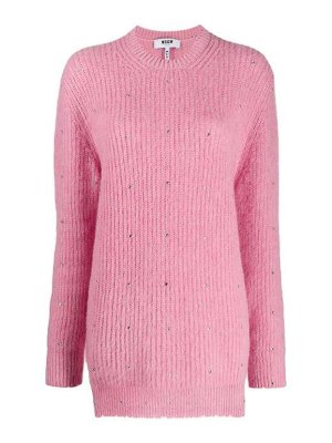 m.s.g.m.: crew necks - ter knit pink