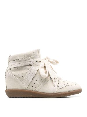 ISABEL MARANT: lace-ups shoes - Calf suede lace-up sneakers