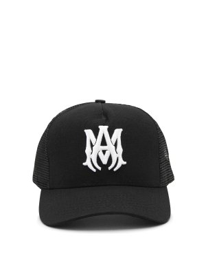 AMIRI: hats & caps - Black cotton ma logo baseball cap