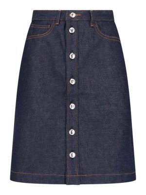 A.P.C.: Knee length skirts & Midi - Flared low rise jeans