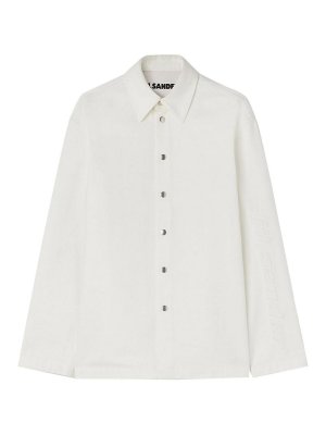 CASA BLANCA 半袖シャツ ホワイト シャツ EMBROIDERY LOGO SHORT SLEEVE