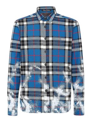 PHILIPP PLEIN: shirts - Cotton blue shirt