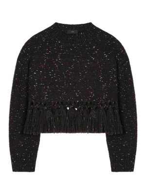 ALANUI: Strickpullover mit Rundhalsausschnitt - Rundhalspullover - Blau