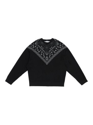 Marcelo Burlon County Of Milan: Strickpullover mit Rundhalsausschnitt - Rundhalspullover - Schwarz