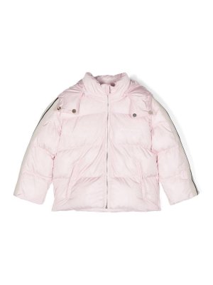 Palm Angels: blazers - Logo track hooded puffer jkt