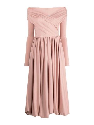 Philosophy di Lorenzo Serafini: Maxikleider - Rosafarbenes Plisseekleid