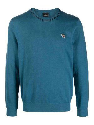 PAUL SMITH: crew necks - Logo striped jumper