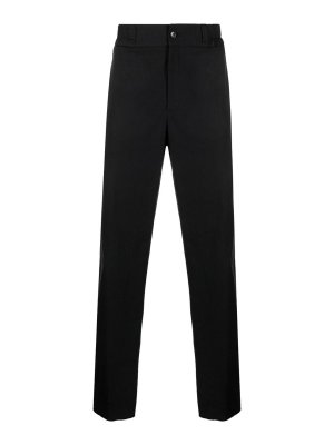 LANVIN: casual trousers - Black High-Waist Straight-Leg Trousers