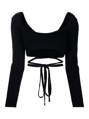 PATOU: Tops y camisetas sin mangas - Top - Negro