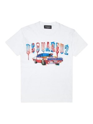 DSQUARED2: t-shirt - T-shirt con logo multicolor
