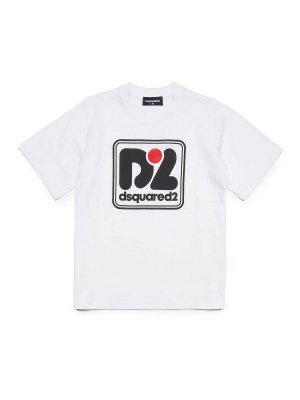 DSQUARED2: shirts - T- shirt bianca con logo