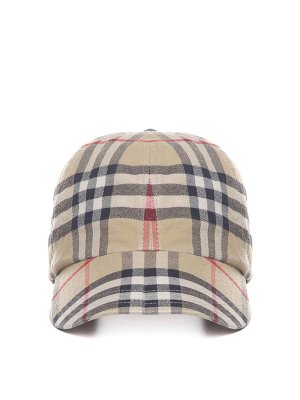 BURBERRY: hats & caps - Baseball cap with check print