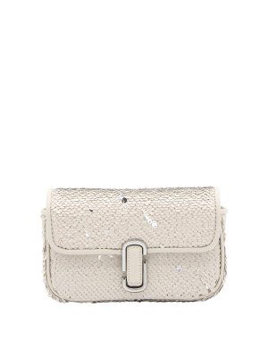 MARC JACOBS: shoulder bags - Taupe the sequin j marc shoulder bag