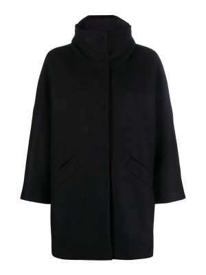 HERNO: short coats - wool midi coat