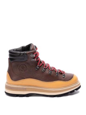MONCLER: boots - `peka trek` leather hiking boots