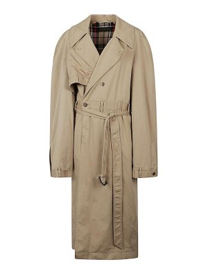 BALENCIAGA: short coats - Cotton trench coat