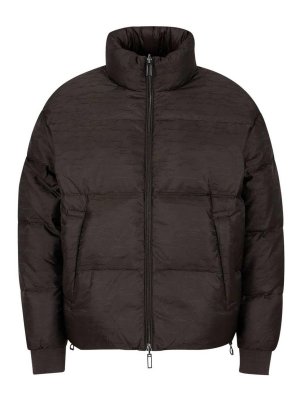 Armani Exchange High Neck Puffer Jacket in Black for Men | Lyst