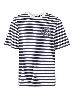VERSACE: t-shirts - T-shirt striped jersey fabric