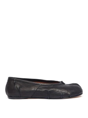 LANVIN(ランバン)ブラックレザーバレエシューズ39 1/2 - ella