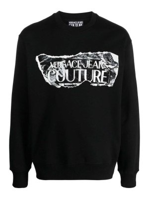 Versace Jeans Couture: Sweatshirts und Pullover - Sweatshirt - Schwarz