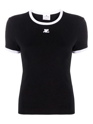 Courreges: Camisetas - Camiseta - Negro