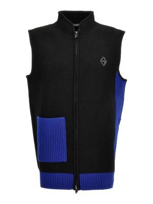 Maison Margiela Layered knit vest - Grey | SI1TH0001S18064860F