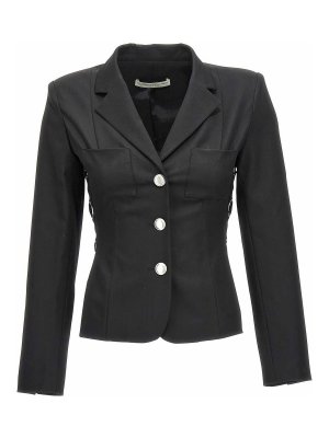 ALESSANDRA RICH: casual jackets - Single breast lace-up blazer jacket