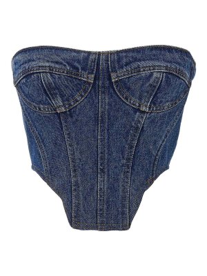 DAVID KOMA: Tops & Tank tops - Denim bustier top