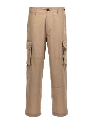 BRUNELLO  CUCINELLI カジュアルパンツ38 パンツ スラックス ロールアップ センタープレス 48 M ベージュ