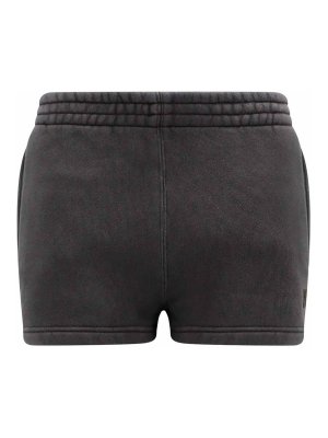 T BY ALEXANDER WANG: Trousers Shorts - Essential terry shorts with logo