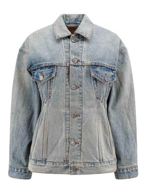BALENCIAGA: casual jackets - Hourglass denim jacket