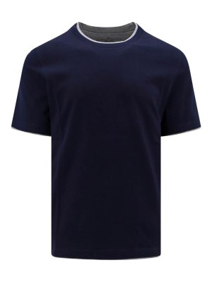 Tシャツ・カットソー DOLCE  GABBANA Men T Shirts GXZ09ZJFMY3B0789 Blue Dolce & Gabbana DG Logo Embossed T-Shirt | Sendegaro US
