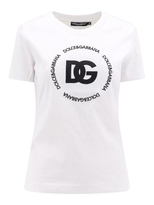春❣️DOLCE & GABBANA ホワイト Tシャツ Dolce & Gabbana Logo t-shirt - White - Women | F8T00TGDCBQW0800