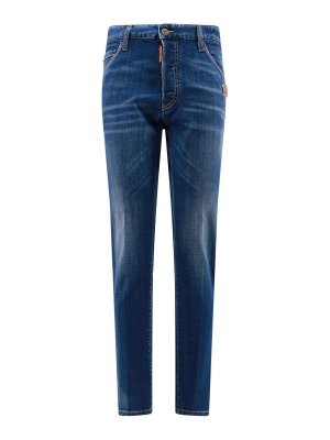 Burberry Cotton jeans with leather logo patch - Blue | 8071802