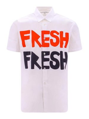 COMME DES GARCONS SHIRT: shirts - Cotton shirt with contrasting print