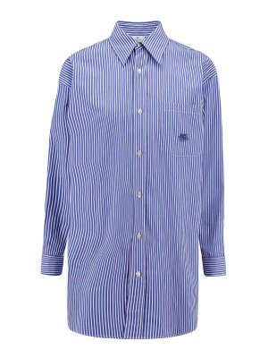 ETRO: shirts - Cotton shirt with frontal logo embroidery